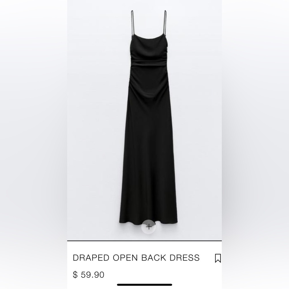 Zara draped open back dress - Picture 2 of 4